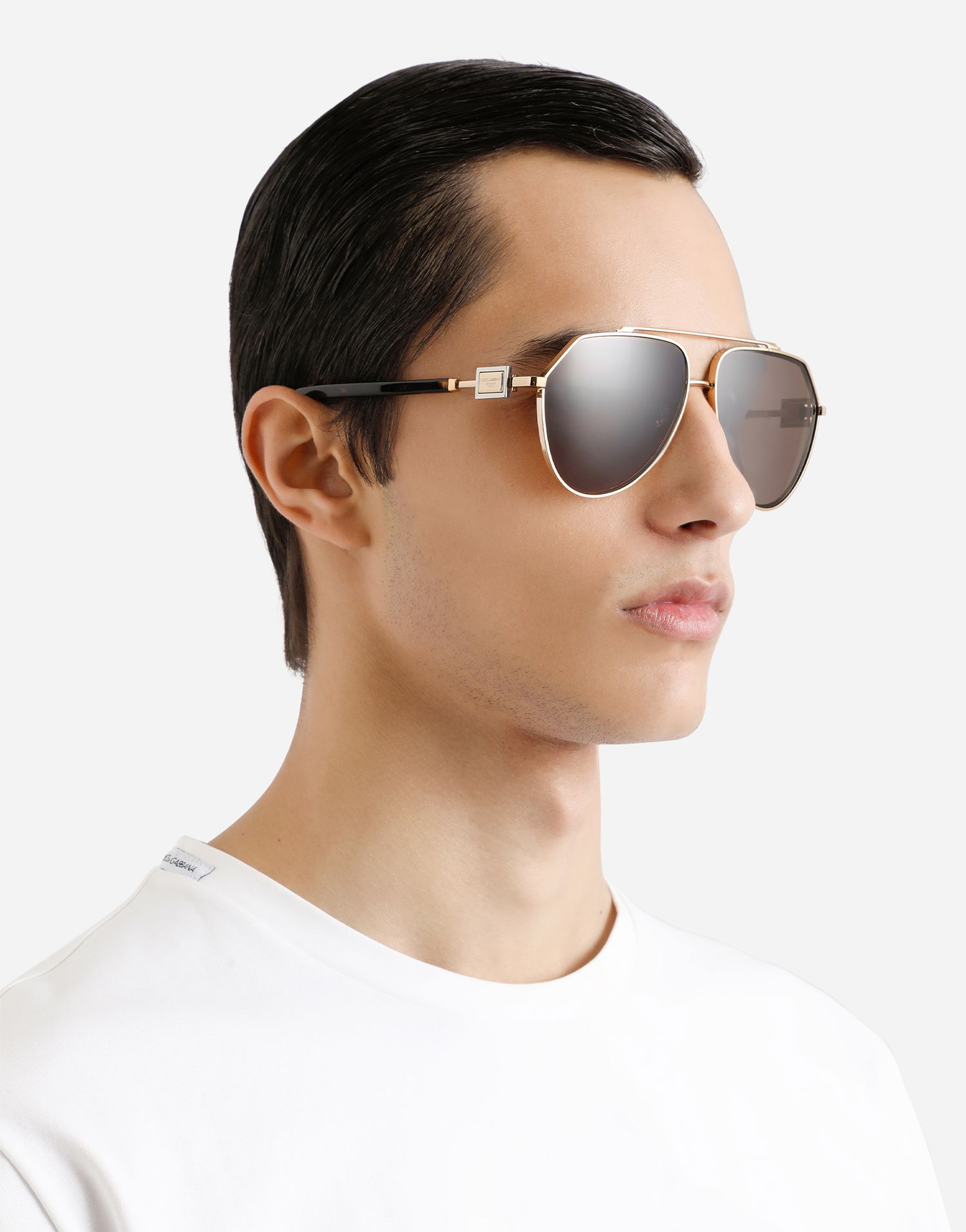 Solbriller Dolce & Gabbana Dolce & Gabbana Smart Aviator Sunglasses Metalisk | VG2315VM2739V000, 1