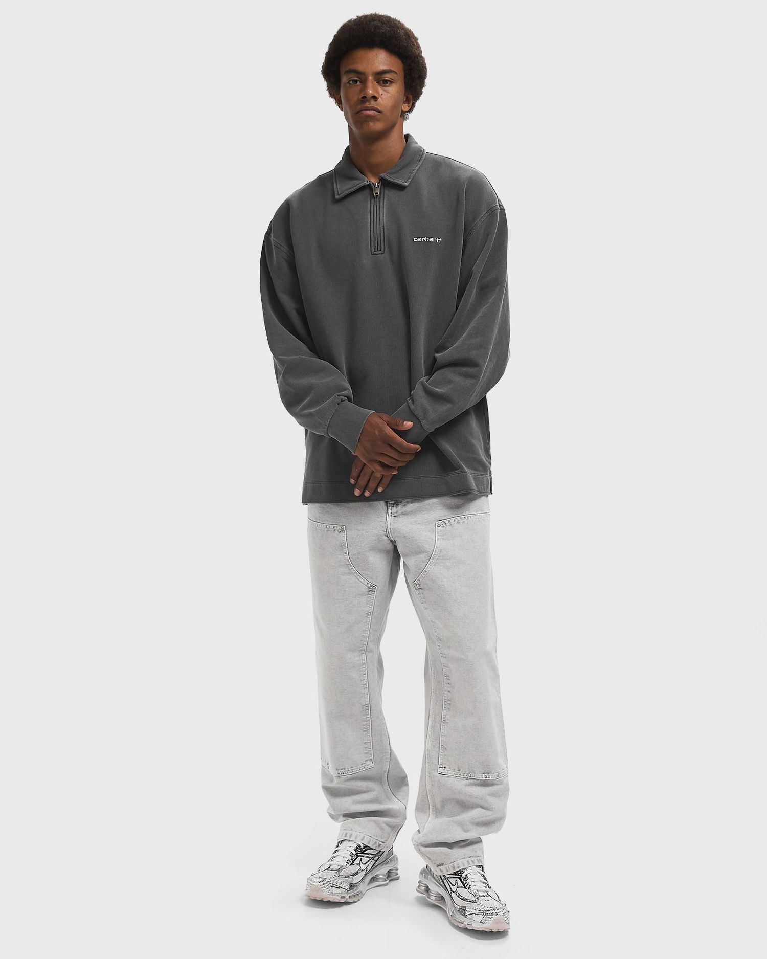 Polo skjorte Carhartt WIP Long Sleeve Polo Shirt Grå | I035188-0D2.GD, 1