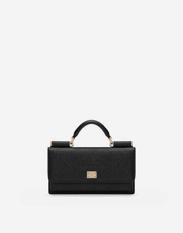 Håndtaske Dolce & Gabbana Dolce & Gabbana Dauphine Print Calfskin Mini Bag Sort | BI3280A100180999, 0