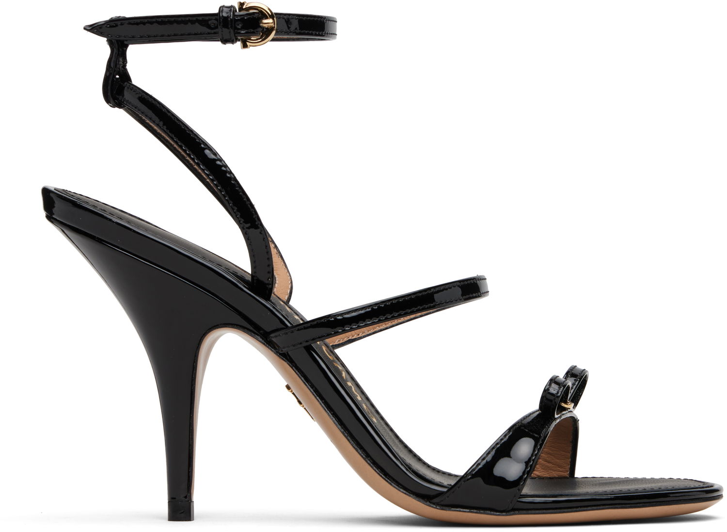 Tilbehør FERRAGAMO Salvatore Ferragamo Strappy Vara Bow Heeled Sandals Sort | 782880, 0