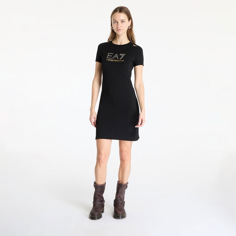 Kjole Emporio Armani EA7 Emporio Armani Train Evolution Short Sleeve Mini Dress Sort | 7W000478AF12500UC001