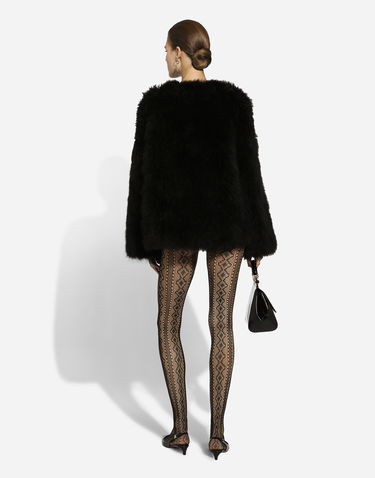 Jakke Dolce & Gabbana Goat Hair Cashmere Jacket Sort | F9S06FFUP84N0000, 2