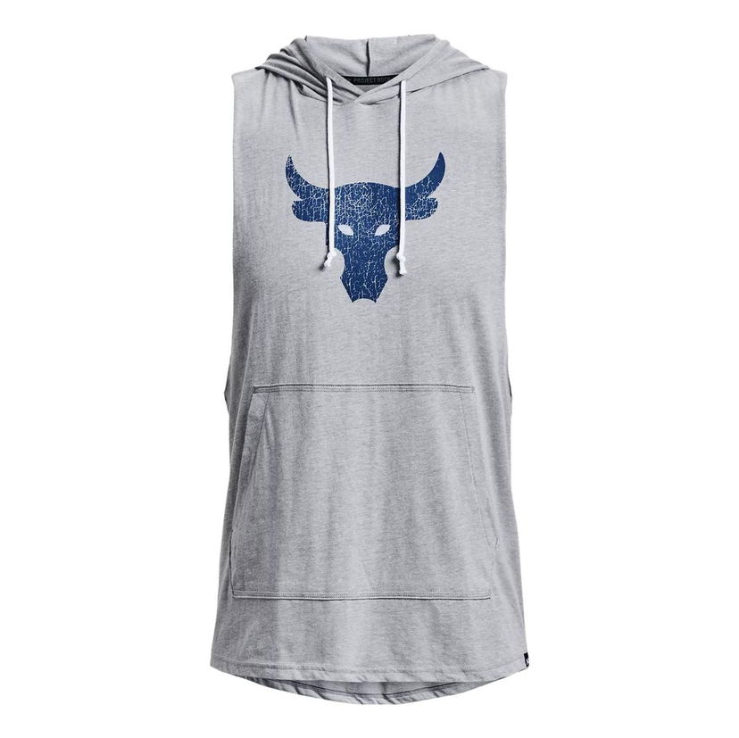 Tanktop Under Armour Project Rock Bull Sleeveless Hoodie Grå | 1376939-035