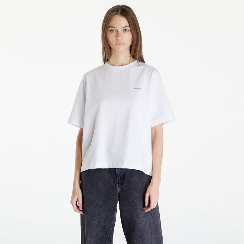 T-shirt Queens Essential T-Shirt With Contrast Print White Hvid | QNS_018