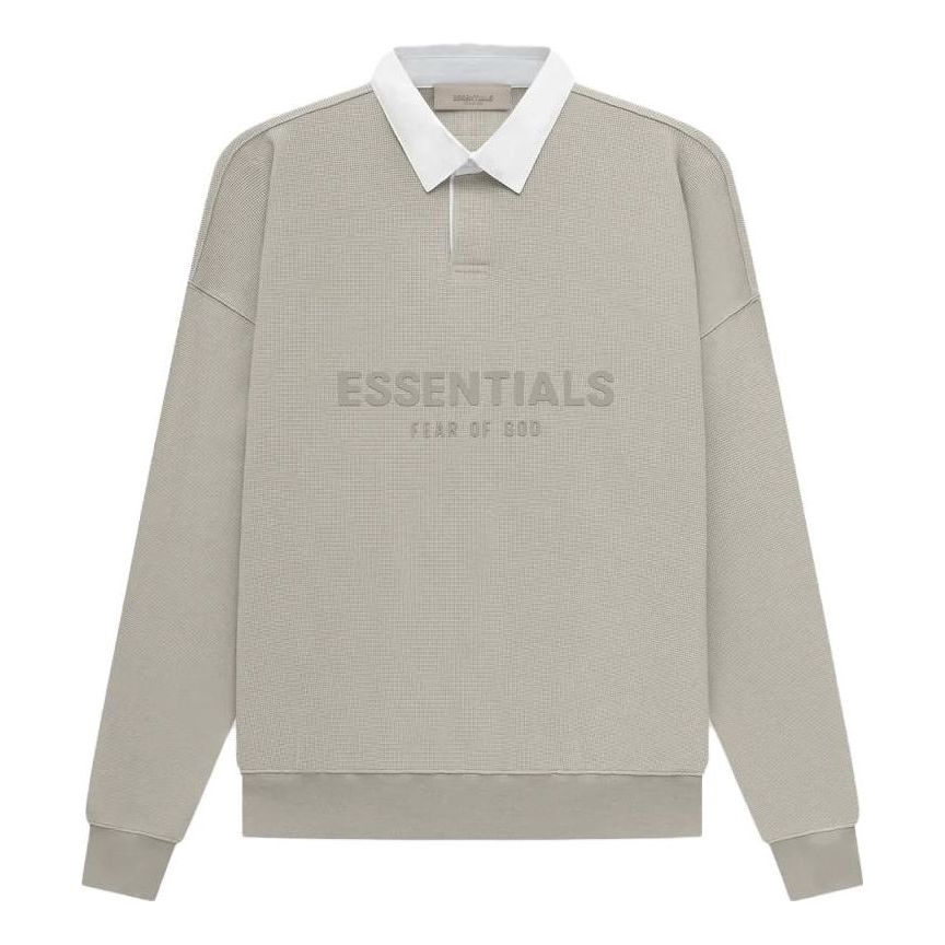 Polo skjorte Fear of God Essentials Waffle Rugby Polo Grå | FOG-SS23-053, 0