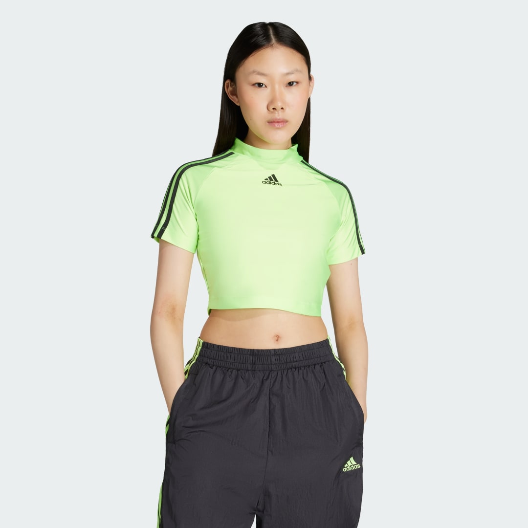Crop top adidas Performance Teamgeist Adicolor Crop Top Grøn | JZ8280, 0