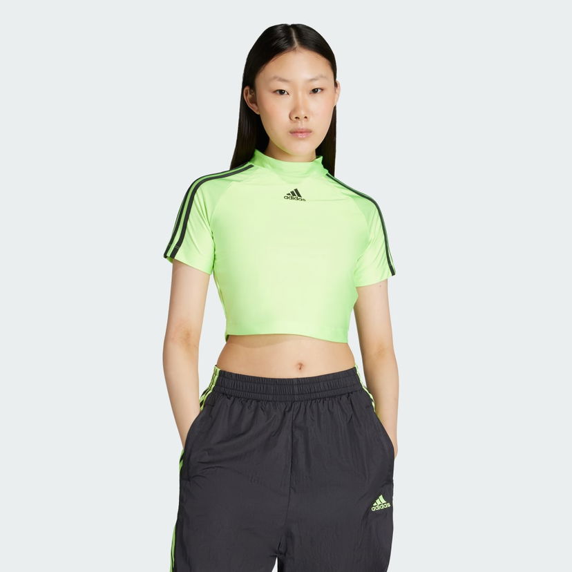 Crop top adidas Performance Teamgeist Adicolor Crop Top Grøn | JZ8280