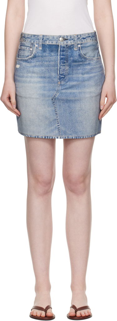 Nederdel rag & bone rag & bone Miramar Ponte Miniskirt Blå | WCW25PB0030703, 0