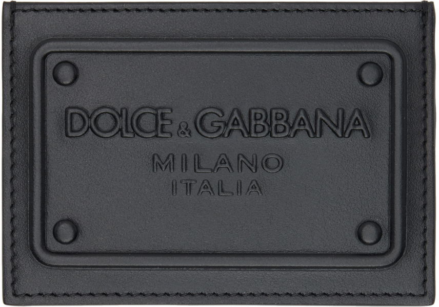 Tegnebog Dolce & Gabbana Black Embossed Card Holder Sort | BP3239AG218, 0
