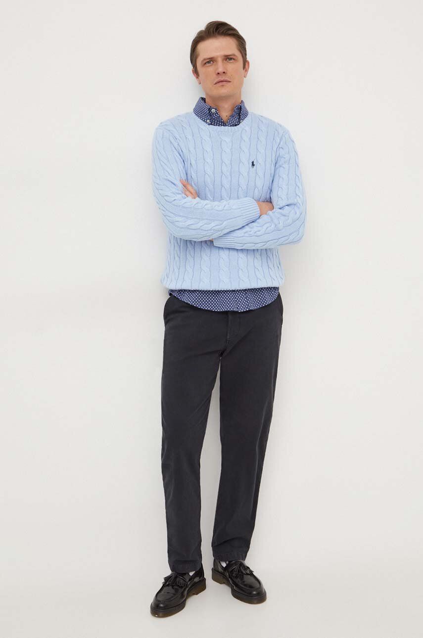 Sweater Polo by Ralph Lauren Cable Knit Sweater Blå | 710775885, 1