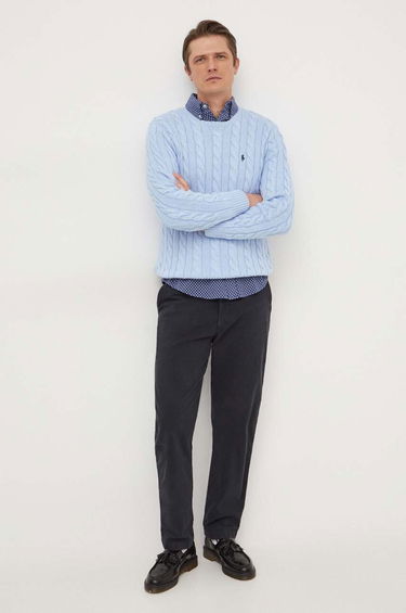 Sweater Polo by Ralph Lauren Cable Knit Sweater Blå | 710775885, 1