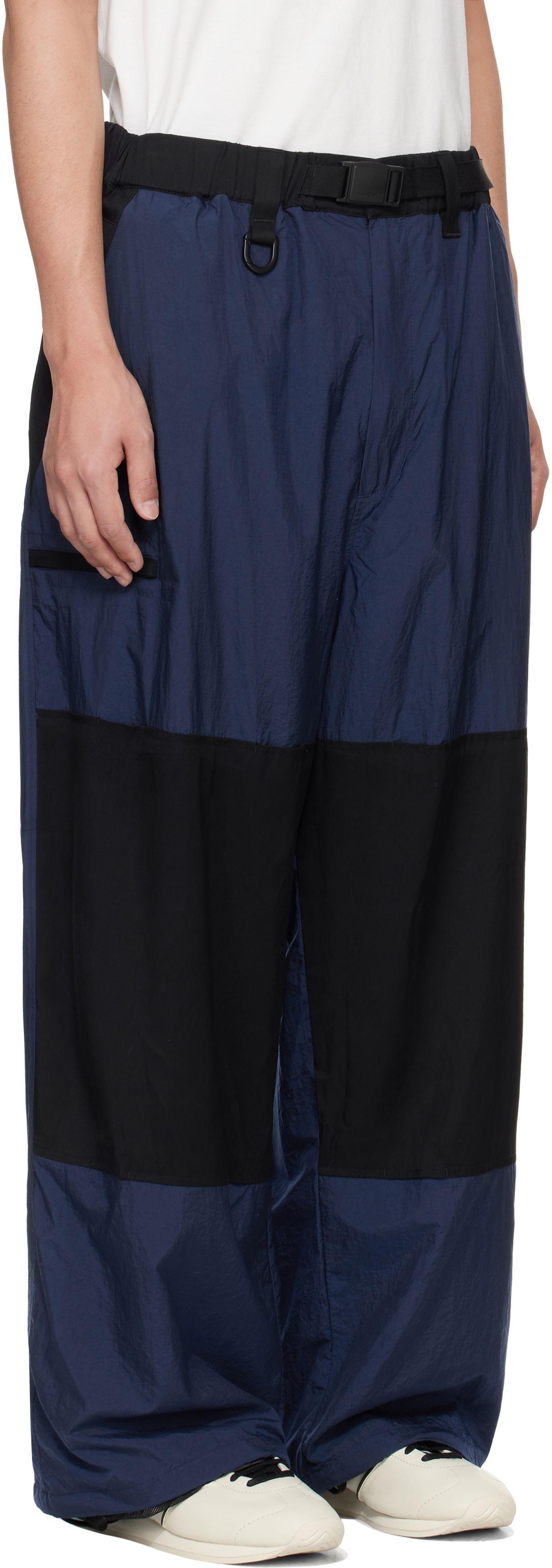 Bukser Y-3 Y-3 Two-Tone Nylon Trousers Blå | JM7785, 1