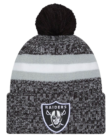 Beanie New Era New Era Las Vegas Raiders Knit Beanie with Pom Grå | 60407594-60407594, 0