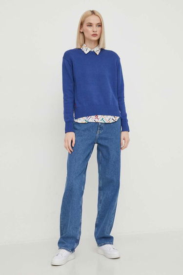 Sweater Polo by Ralph Lauren Lightweight Cotton Crewneck Sweater by Polo Ralph Lauren Blå | 211898583, 1