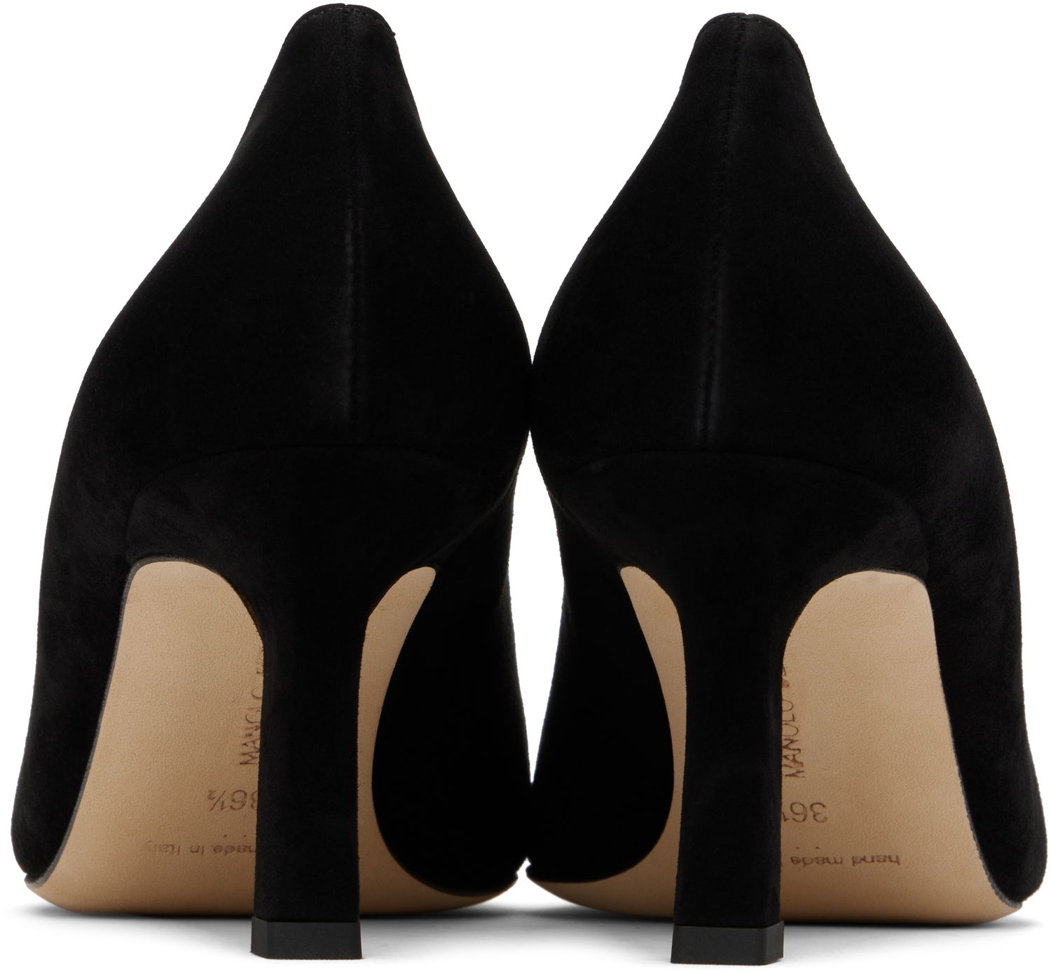Skopleje Manolo Blahnik Manolo Blahnik Moiralo Suede Heels Sort | 225-1811, 1