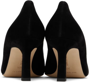 Skopleje Manolo Blahnik Manolo Blahnik Moiralo Suede Heels Sort | 225-1811, 1