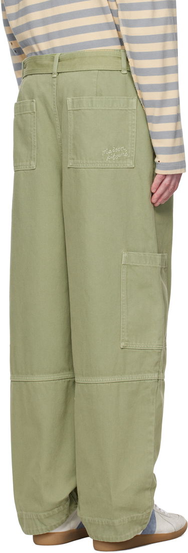 Cargo bukser MAISON KITSUNÉ Belted Utility Denim Cargo Pants Grøn | OM01104WD4012, 2