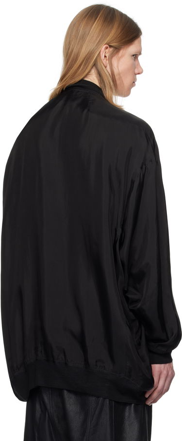 Bomberjakke Rick Owens Rick Owens Hollywood Peter Flight Bomber Jacket Sort | RU01E5793 J, 2