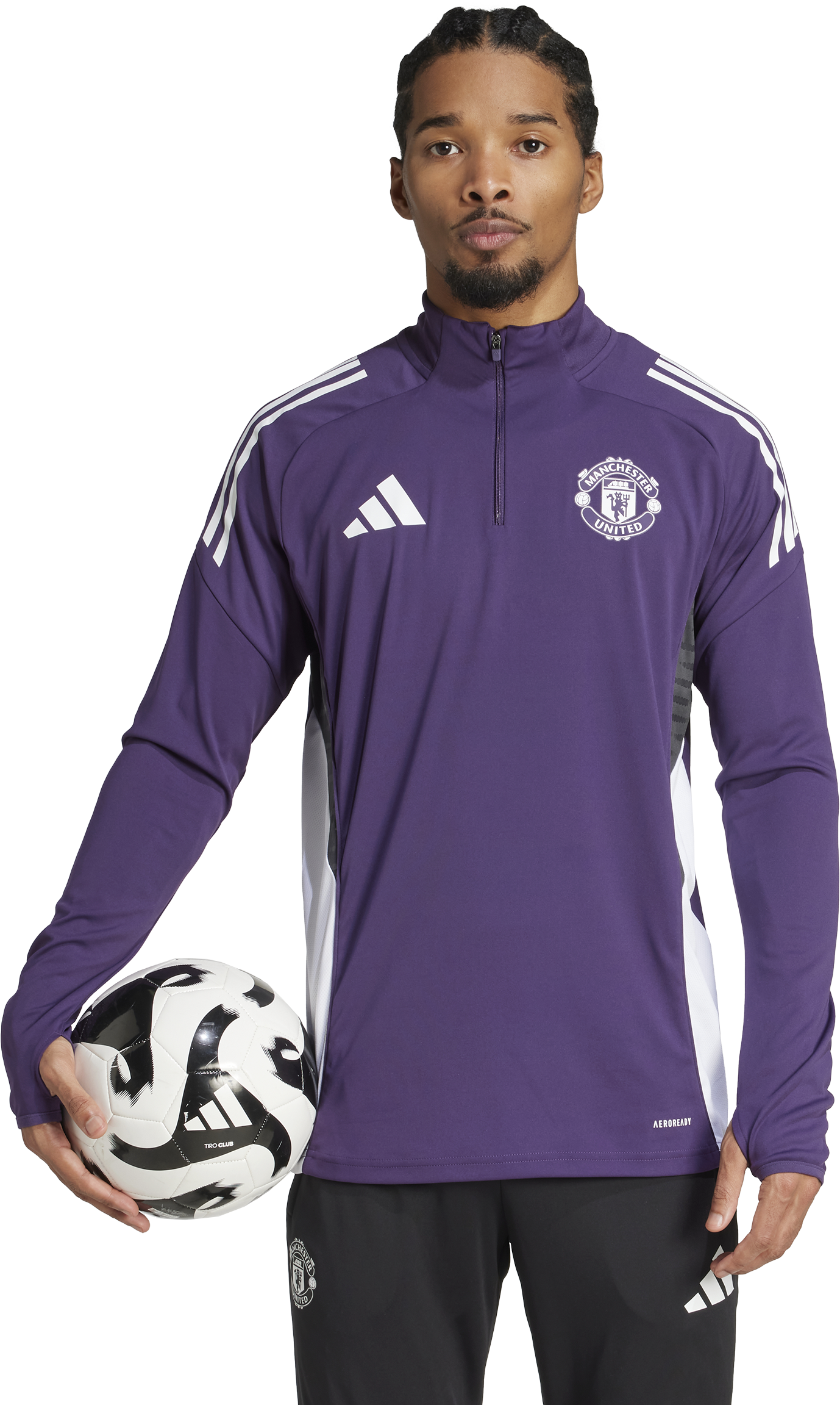 T-shirt adidas Originals Manchester United TR TOP Long Sleeve Training Shirt 2025/26 Lilla | jp3124, 1