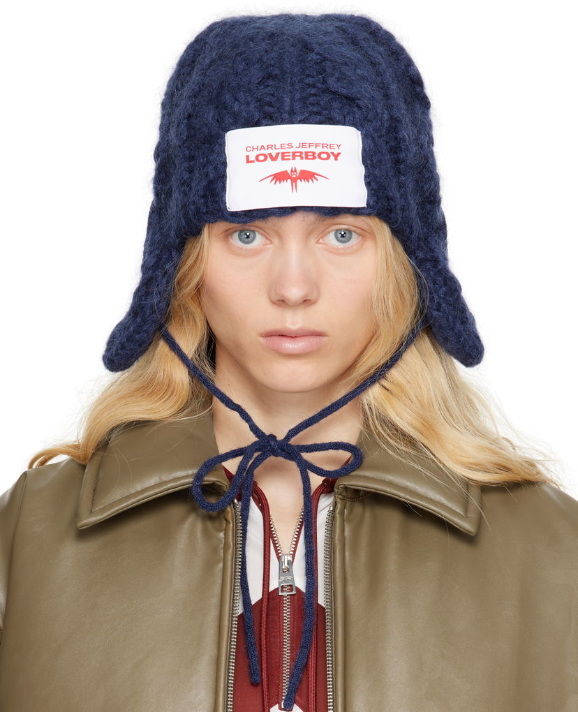Beanie Charles Jeffrey Loverboy Charles Jeffrey LOVERBOY Chunky Aviator Beanie Mørkeblå | 54130202