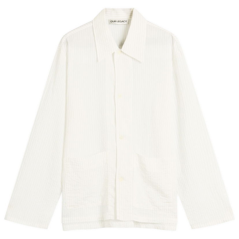 Skjorte OUR LEGACY Our Legacy Haven Stripe Viscose Jacket Hvid | M2252HB