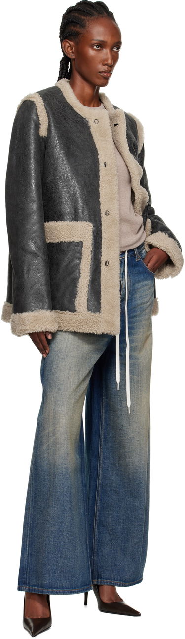 Jakke Maison Margiela MM6 Maison Margiela Sports Shearling Jacket Sort | S52AM0330 M07010, 4