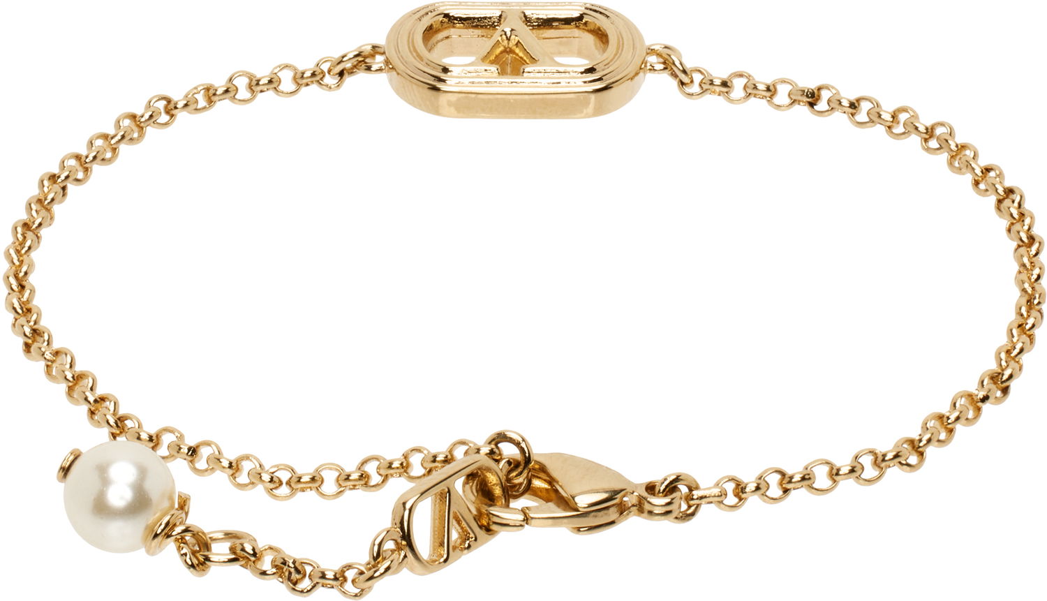Armbånd Valentino Valentino Garavani Oval Chain Bracelet with Pearl Metalisk | 6Y2J0S37UXM, 1