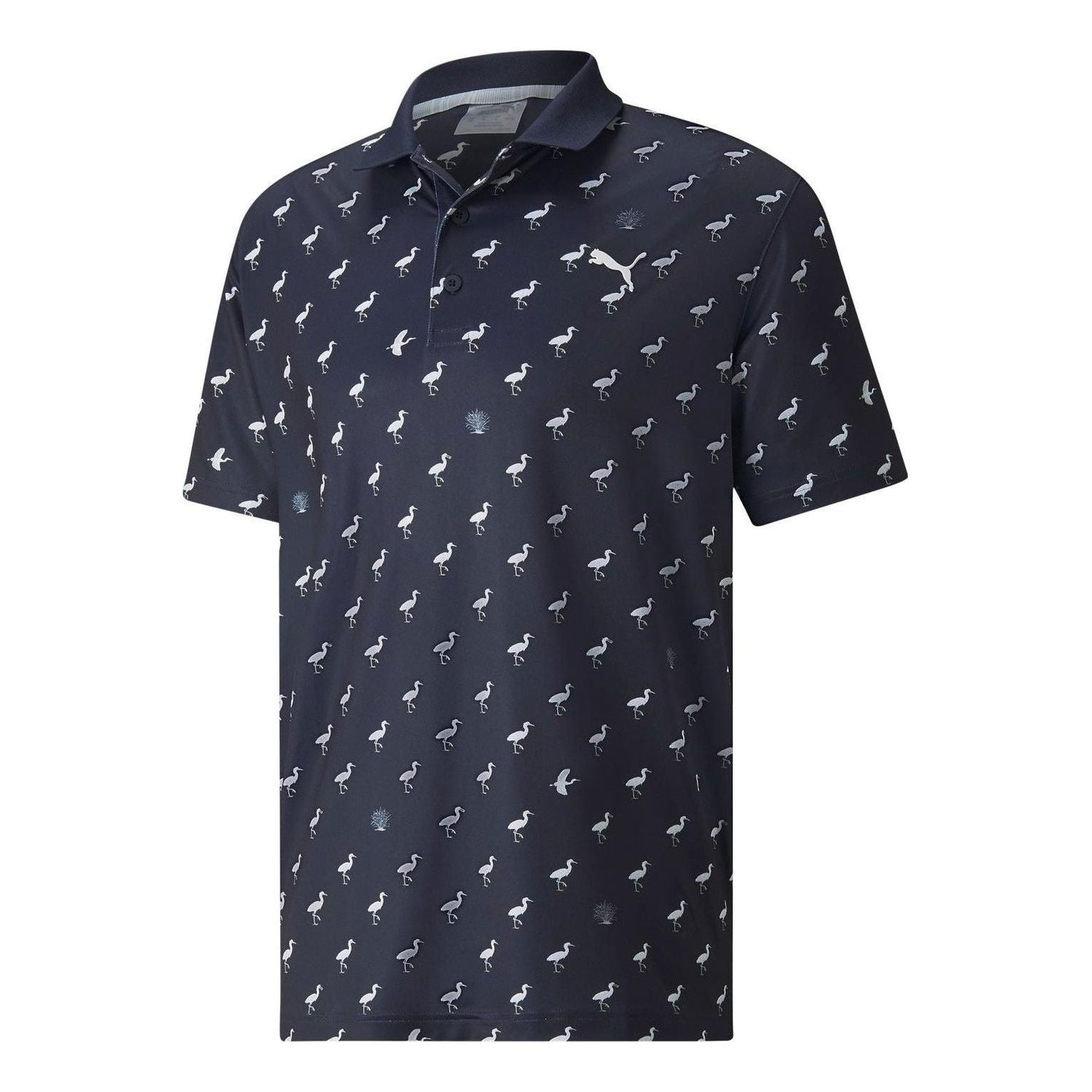 Polo skjorte Puma Egrets Print Polo Shirt Blå | 533794-02, 0