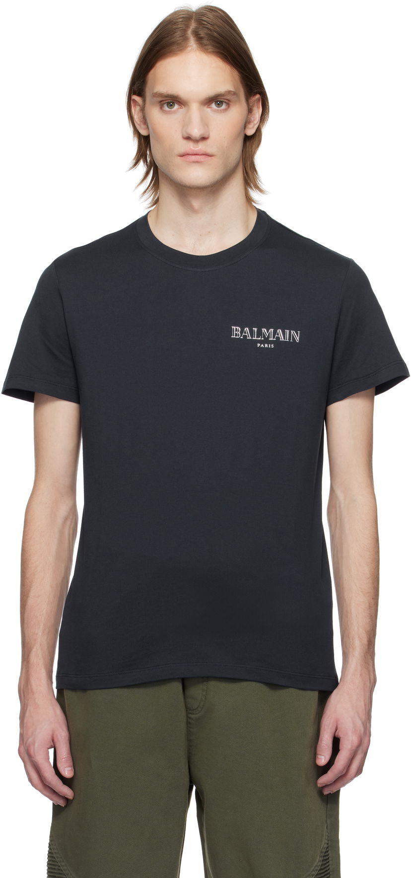 T-shirt Balmain Balmain Vintage Gel T-Shirt Sort | EH0EF000BC98