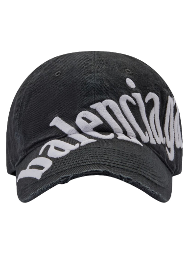Kasket Balenciaga Diagonal Baseball Cap Sort | 680738410B20107