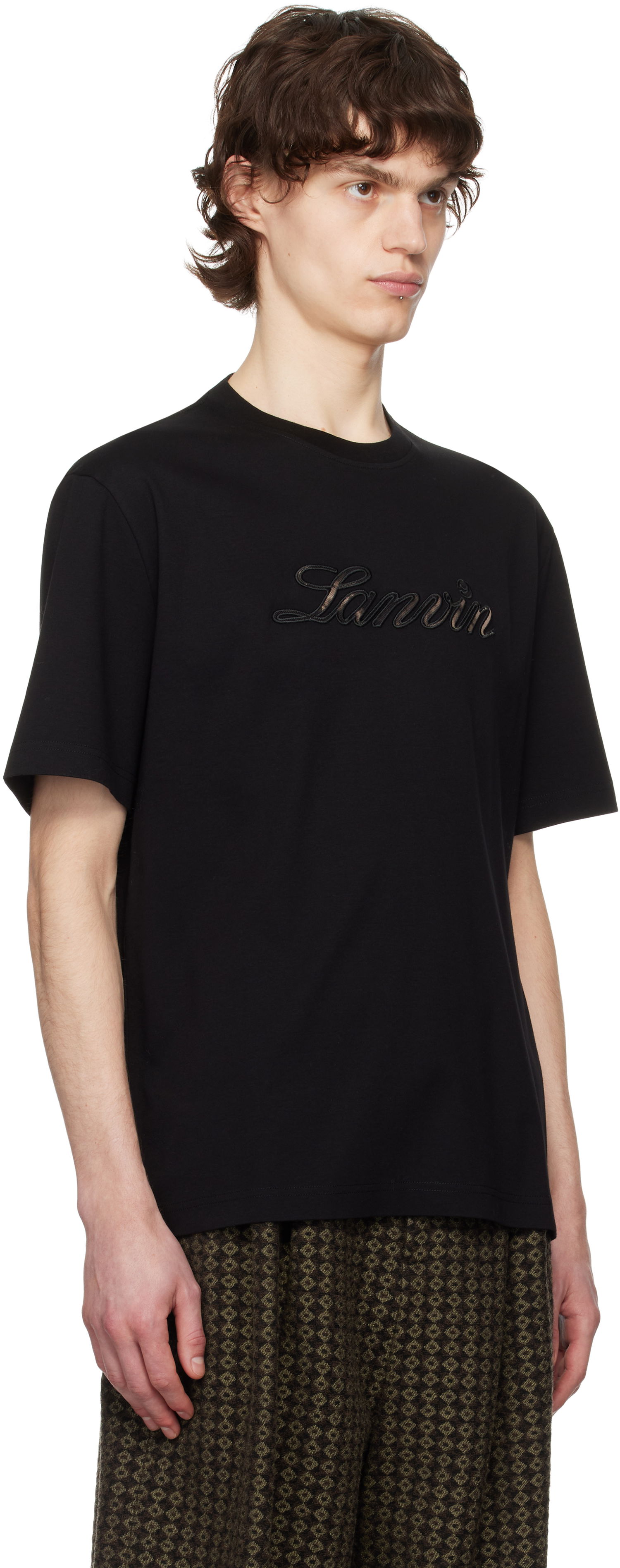T-shirt LANVIN Lanvin Logo T-Shirt Sort | RM-TS0115-J171-P25, 1