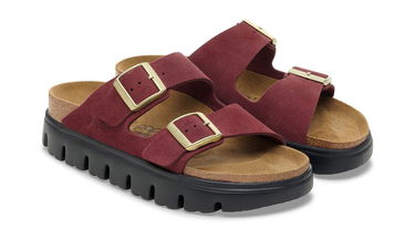 Sneakers og sko Birkenstock Arizona Platform Suede Leather Narrow Fit Sandals Bourgogne | 1030581, 2