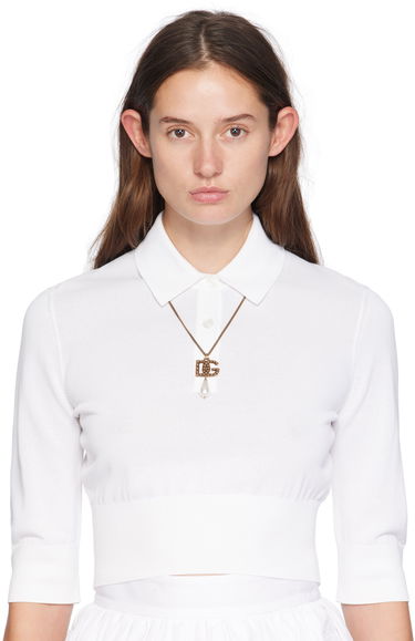 Halskæde Dolce & Gabbana Dolce & Gabbana Pendant & Pearl Necklace Metalisk | WNQ6L1 W1111, 1