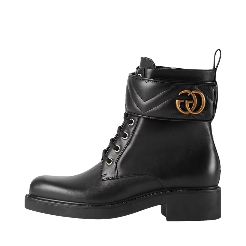Sneakers og sko Gucci Double G 40mm Ankle Boot 'Black' Leather Sort | 670397 17K20 1000