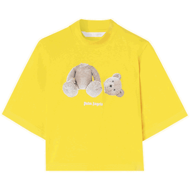 T-shirt Palm Angels Bear Printed Fitted T-Shirt Gul | PWAA020F22JER0051660, 0