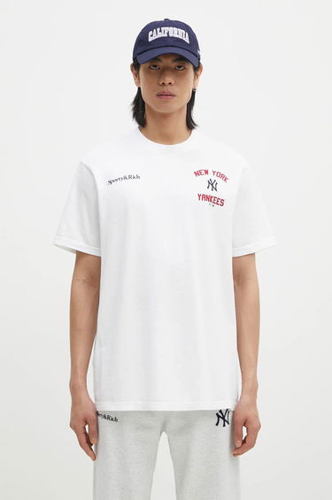 T-shirt Sporty & Rich New York Yankees Graphic Print T-Shirt Hvid | TO043505300WH01, 0