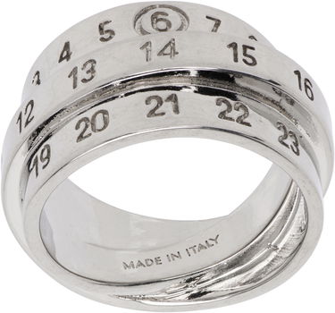 Ring Maison Margiela Triple Logo Numeric Signature Silver Ring Metalisk | SM6UQ0073 P6627, 3