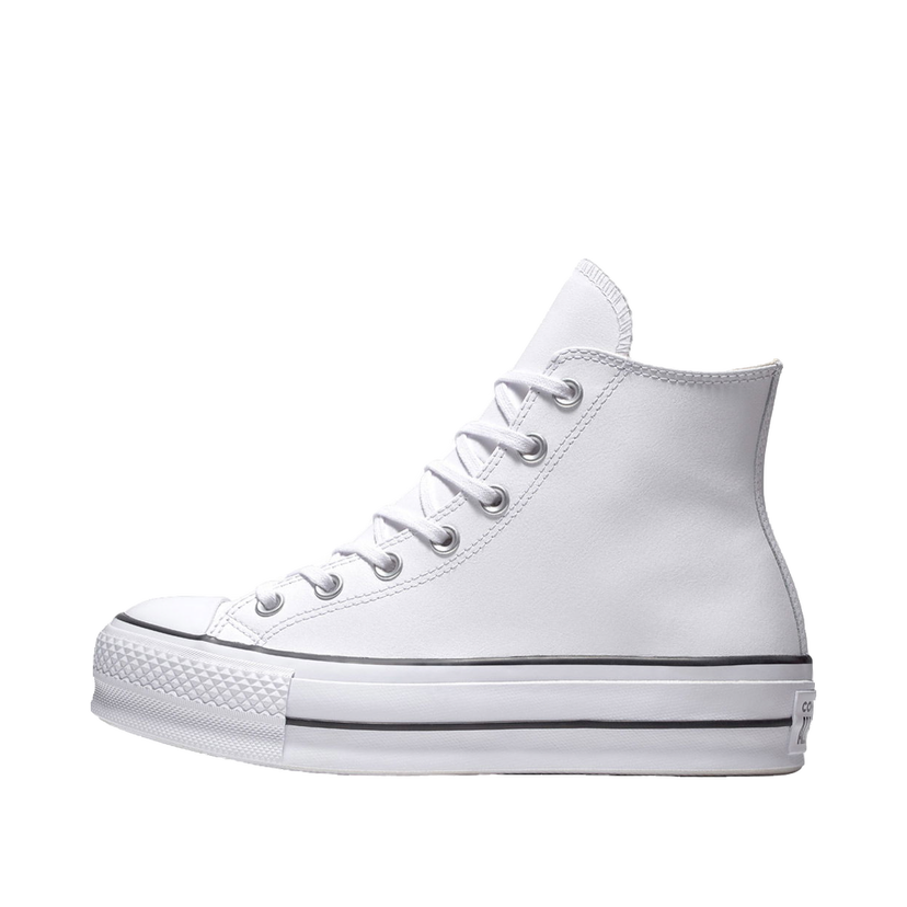 Sneakers og sko Converse Chuck Taylor All Star Platform Leather High-Top Hvid | 561676C