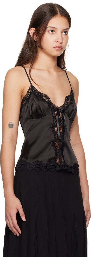 Tanktop GUIZIO Guizio Blair Lace-Trim Satin Camisole Lyserød | H24113W022, 4