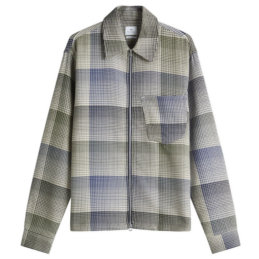 Skjorte Paul Smith Paul Smith Zip Front Plaid Shirt Flerfarvet | M2R-366Z-P22265-60