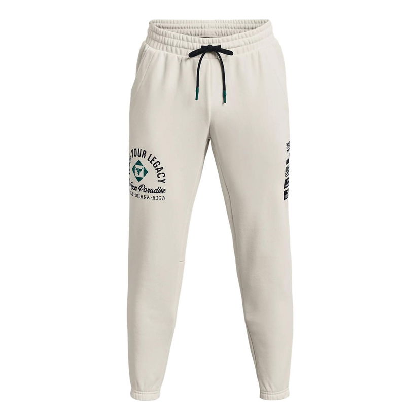 Joggingbukser Under Armour Project Rock Heavyweight Terry Pants Beige | 1377440-130