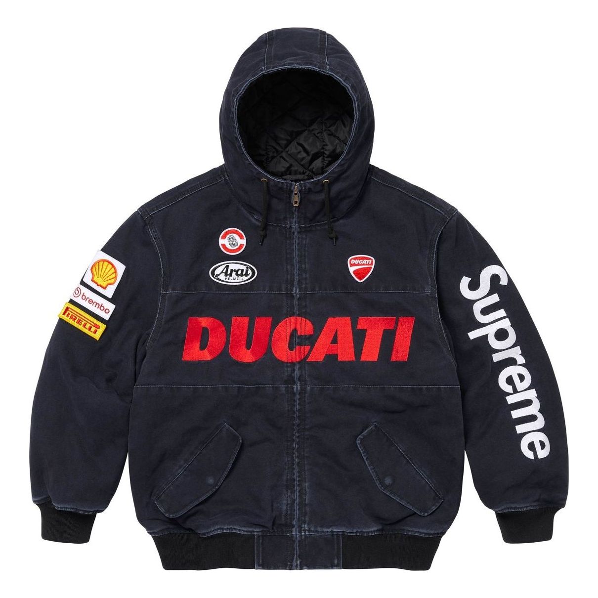 Bomberjakke Supreme Supreme DUCATI Hooded Racing Jacket Blå | SUP-SS24-275, 0