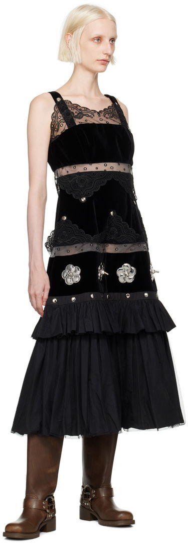 Kjole Chopova Lowena Chopova Lowena Combo Midi Dress Sort | 1251, 3
