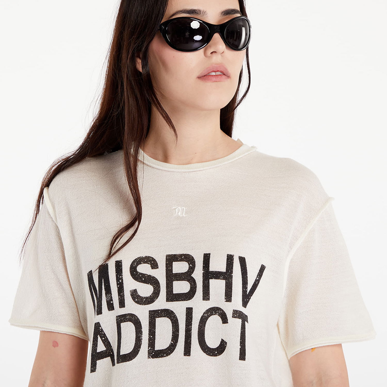 T-shirt MISBHV Addict T-Shirt UNISEX Off White Hvid | 241M141, 1