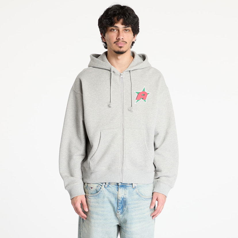 Sweatshirt Awake NY Awake NY Star A Zip Up Hoodie Grå | AWK-SP25-HD001-HTHRG