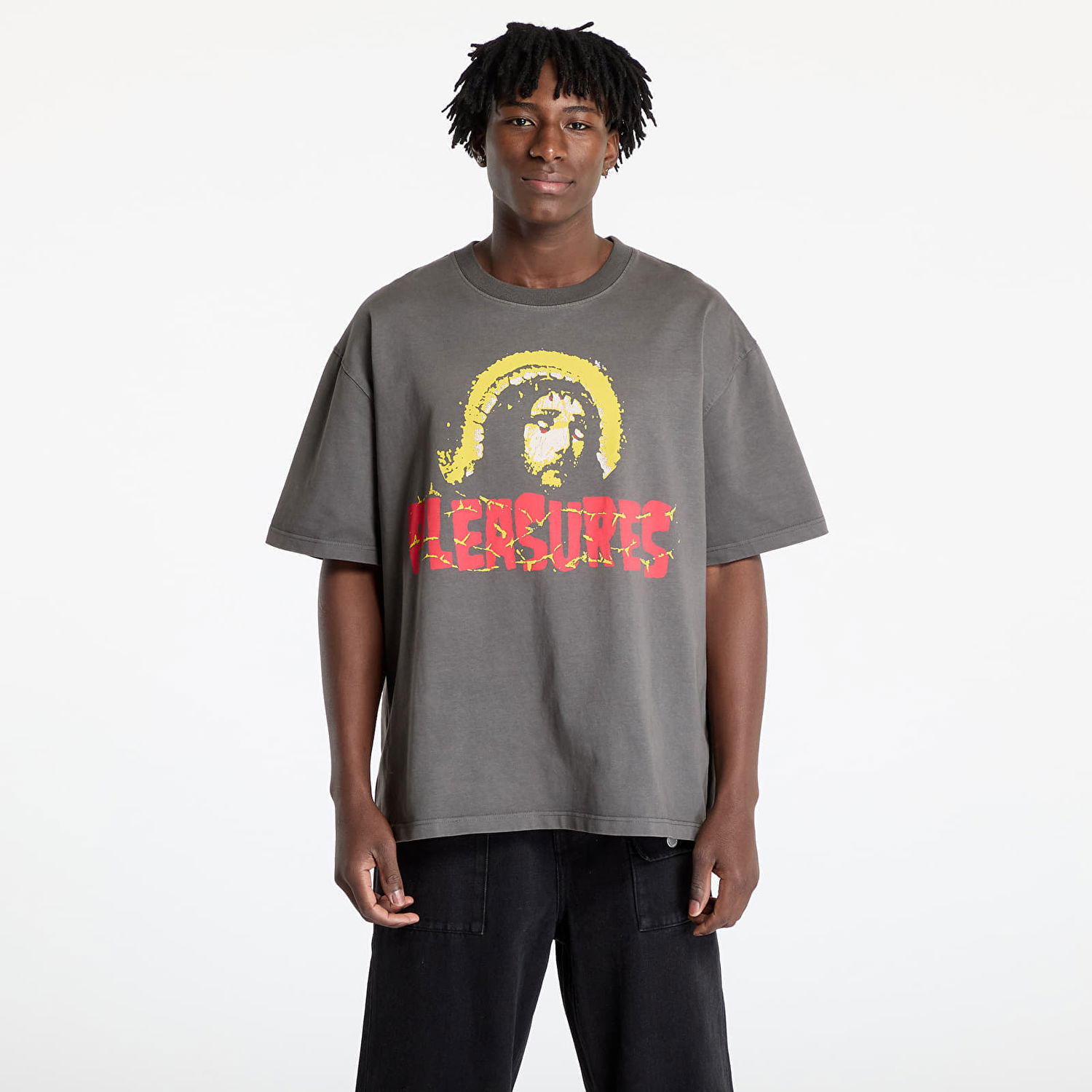T-shirt Pleasures PLEASURES Chosen Heavyweight T-Shirt Grå | P24W033 BLACK, 0