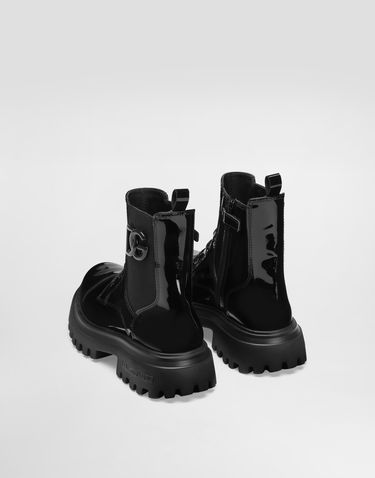 Tilbehør Dolce & Gabbana Dolce & Gabbana Patent Leather Ankle Boots With Elastic Sort | D11360A9A8180999, 2