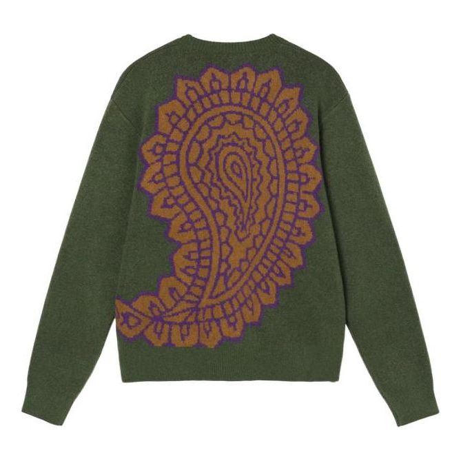 Sweater Stüssy Stussy Men's Paisley Knitted Sweater Grøn | 117118