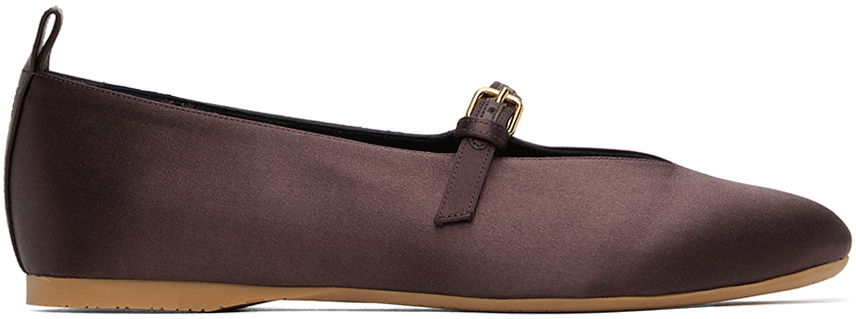 Sneakers og sko JW Anderson Satin Ballerina Flats Brun | ANW43033B 20111, 0