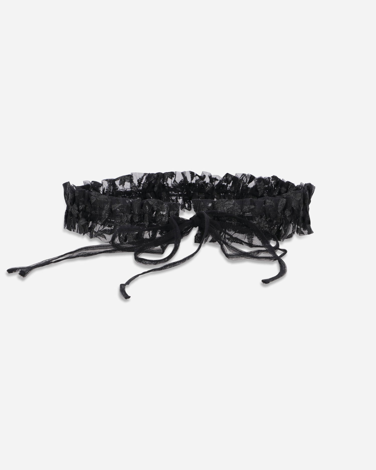 Bælter OpéraSPORT Coralie Lace Waist Belt with Ties Sort | A40FW25  4, 0